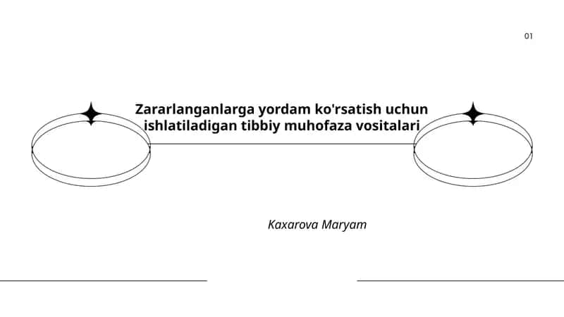 Zararlanganlarga yordam ko'rsatish uchun ishlatiladigan tibbiy muhofaza vositalari 1