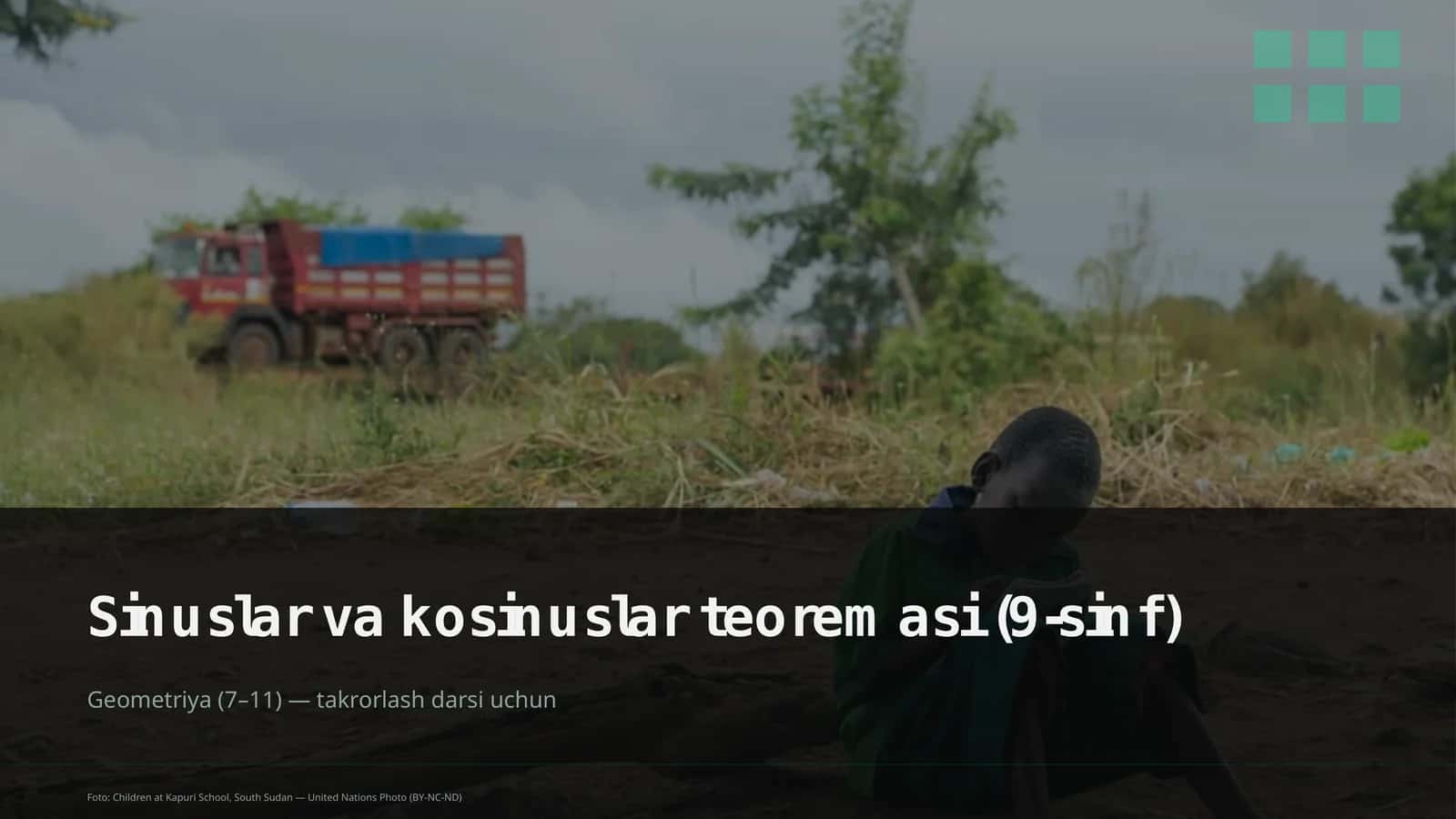 Sinuslar va kosinuslar teoremasi (9-sinf) 1