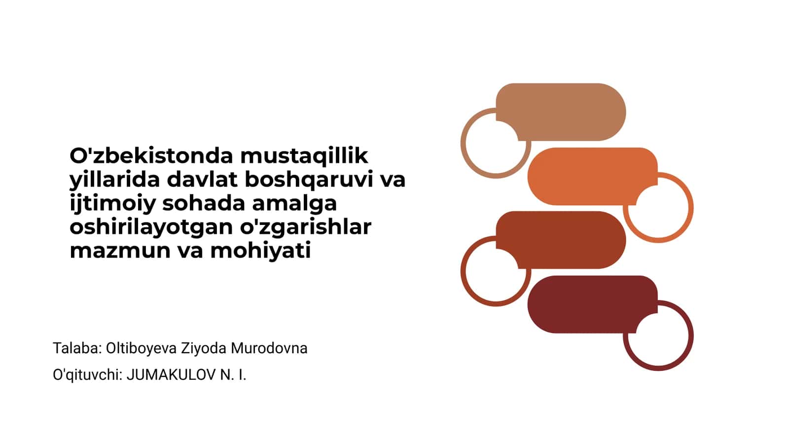 Mustaqillik Yillarida O'zbekiston Davlat boshqaruvi va Ijtimoiy Sohadagi O'zgarishlar 1
