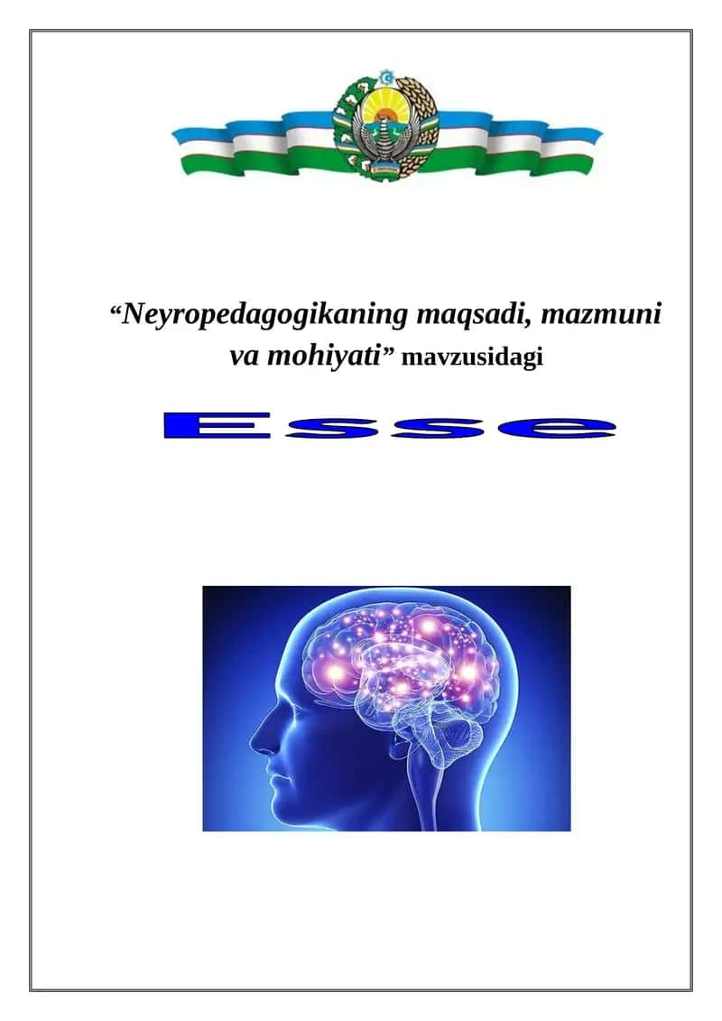 Neyropedagogikaning maqsadi, mazmuni va mohiyati 1