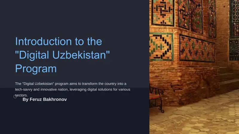 Introduction to the "Digital Uzbekistan" Program 1