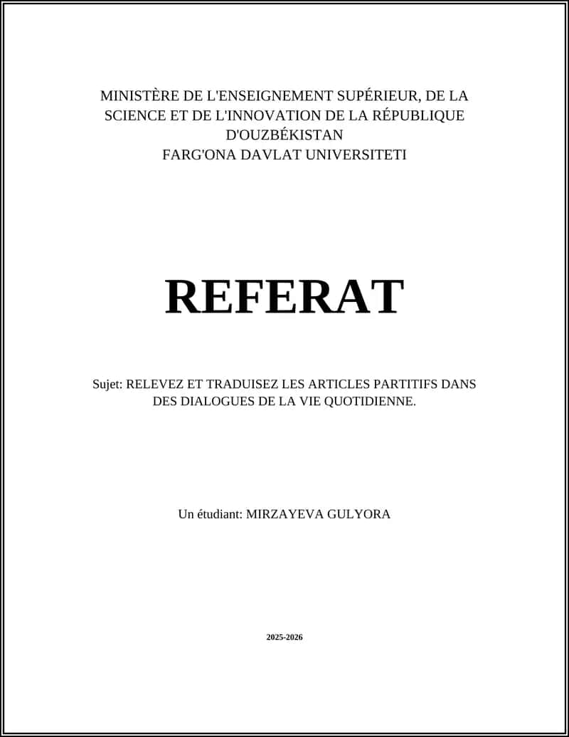 Relevé et traduisez les articles partitifs dans des dialogues de la vie quotidienne 1