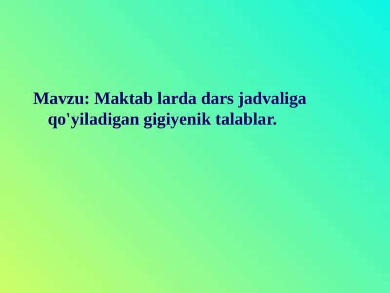 Болаларда турли фаолиятларни гигиеник меъёри 1