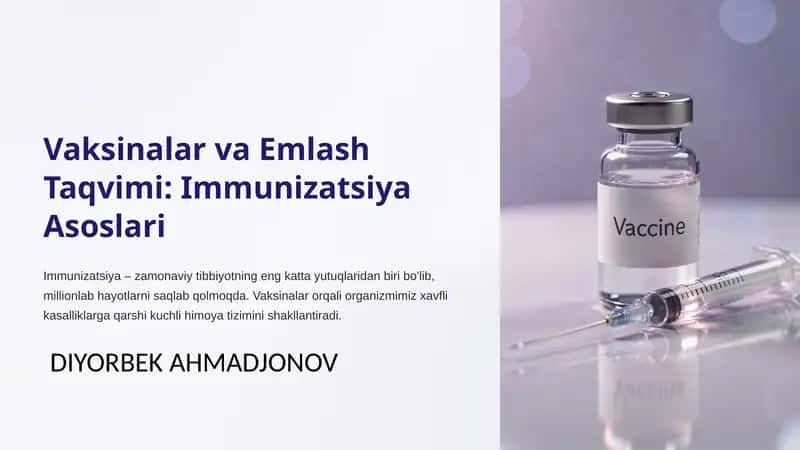 Immunizatsiya Asoslari 1