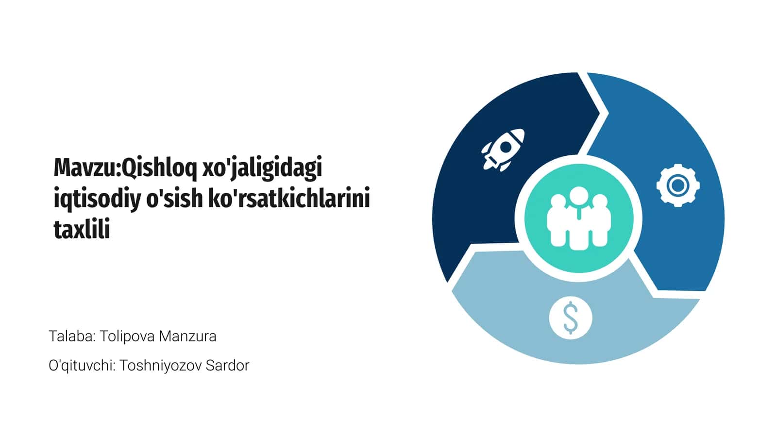 Qishloq xo'jaligidagi iqtisodiy o'sish ko'rsatkichlarini taxlili 1