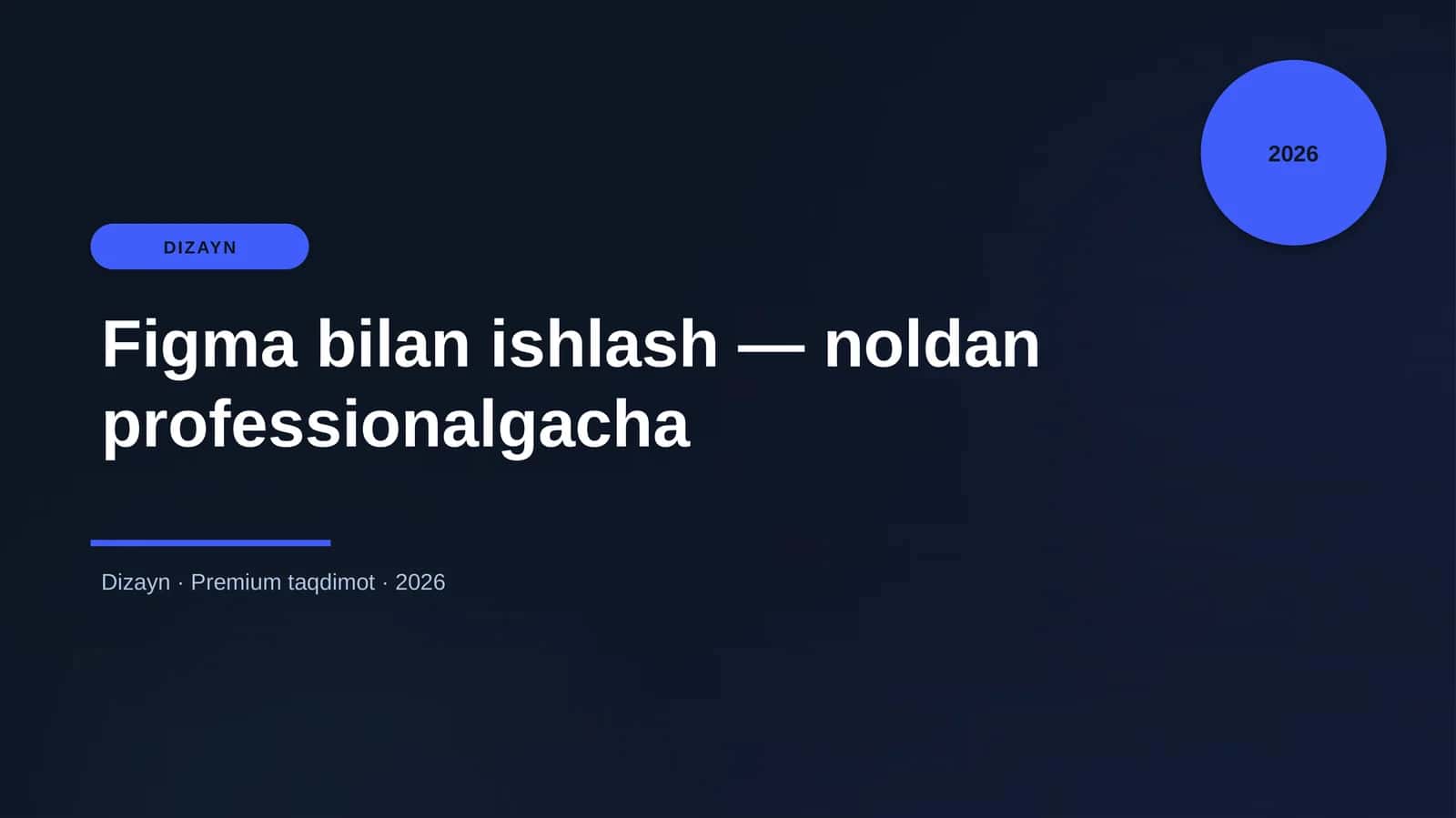 Figma bilan ishlash — noldan professionalgacha 1