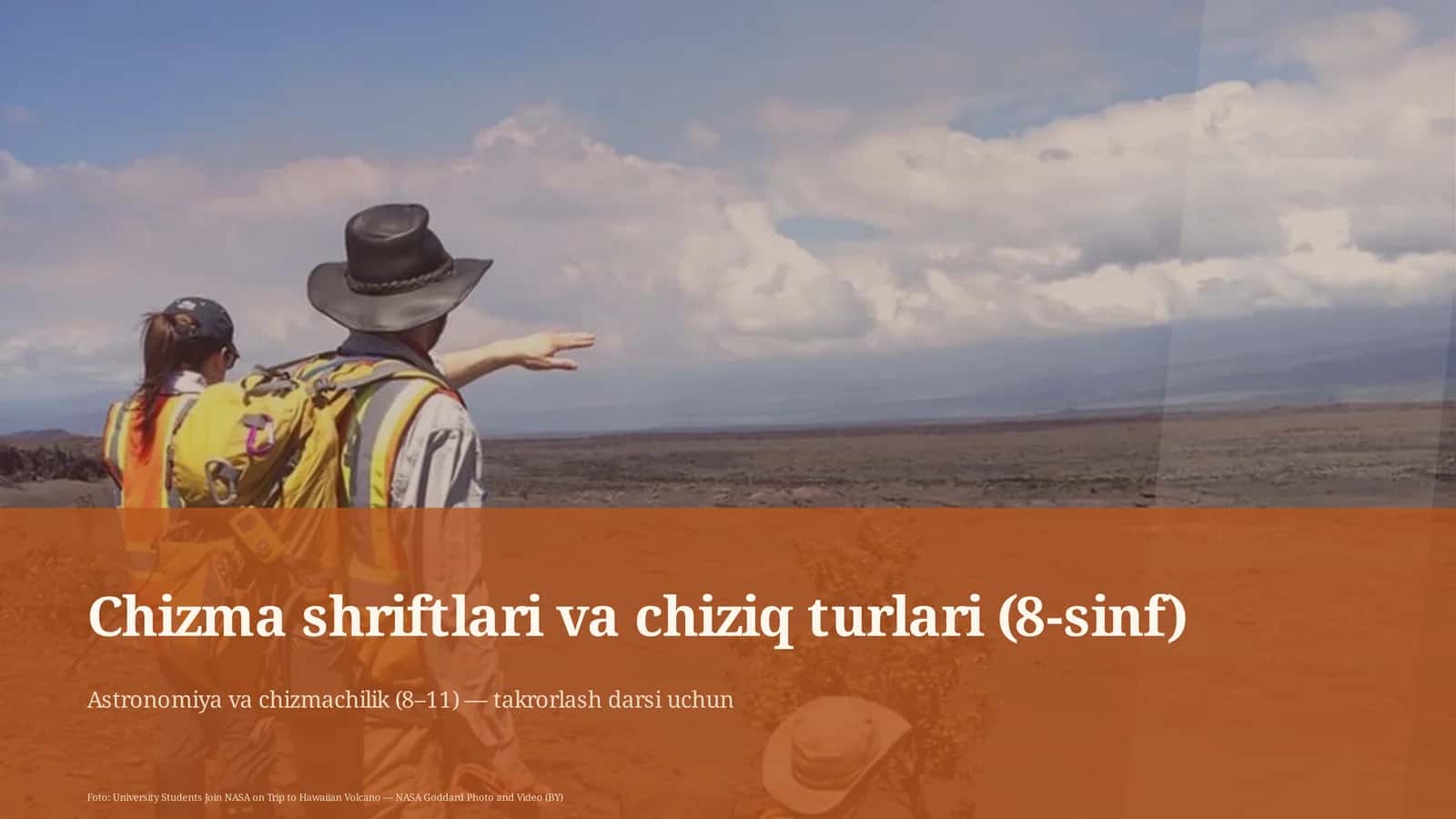 Chizma shriftlari va chiziq turlari (8-sinf) 1