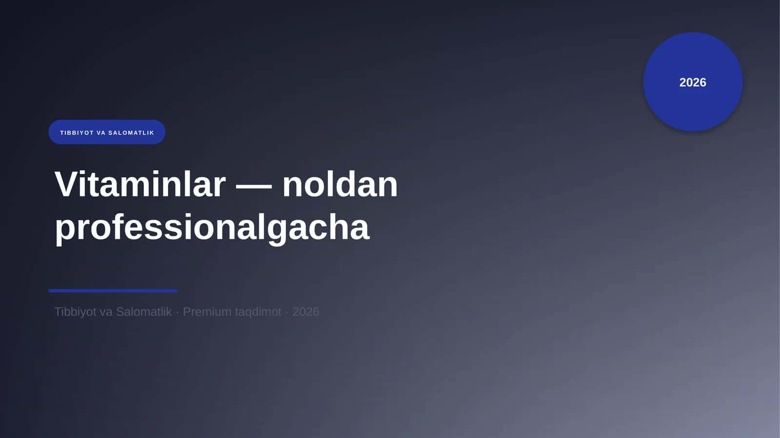 Vitaminlar — noldan professionalgacha 1