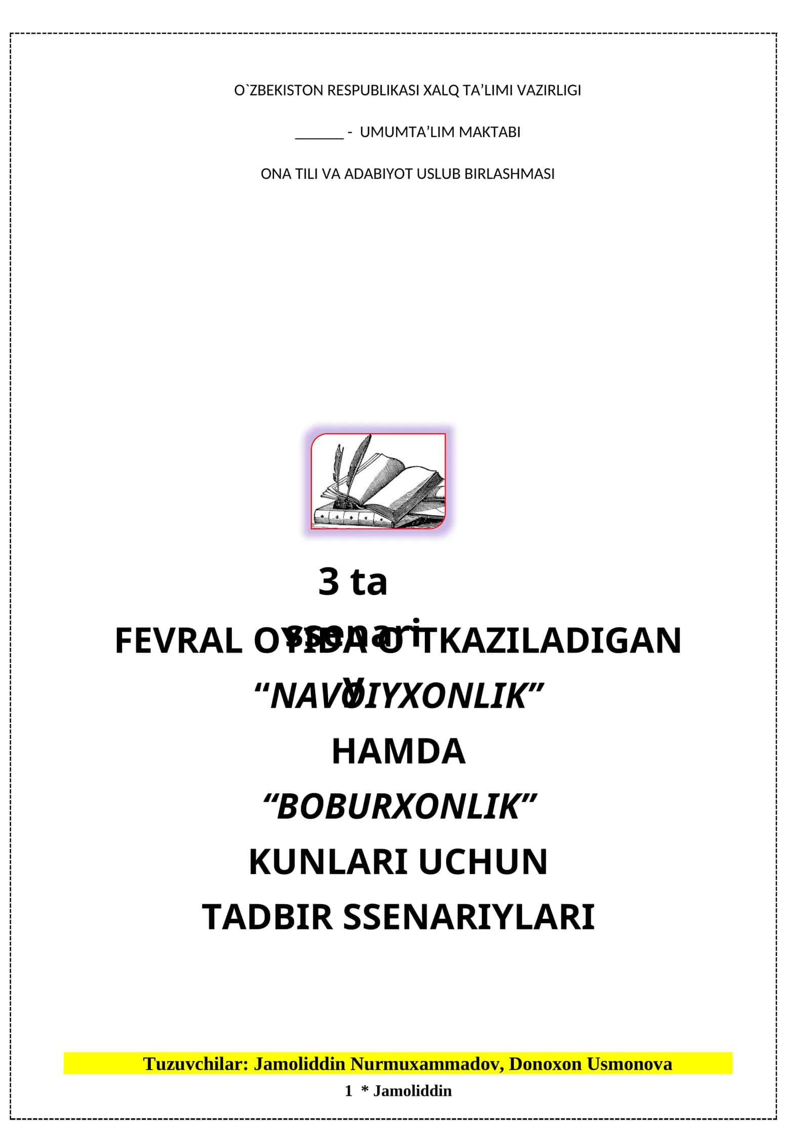TADBIR SSENARIYLARI 1