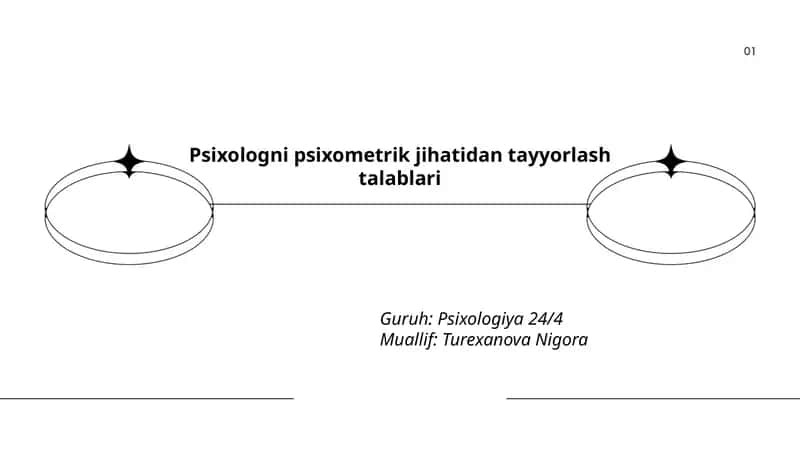 Psixologni psixometrik jihatidan tayyorlash talablari 1