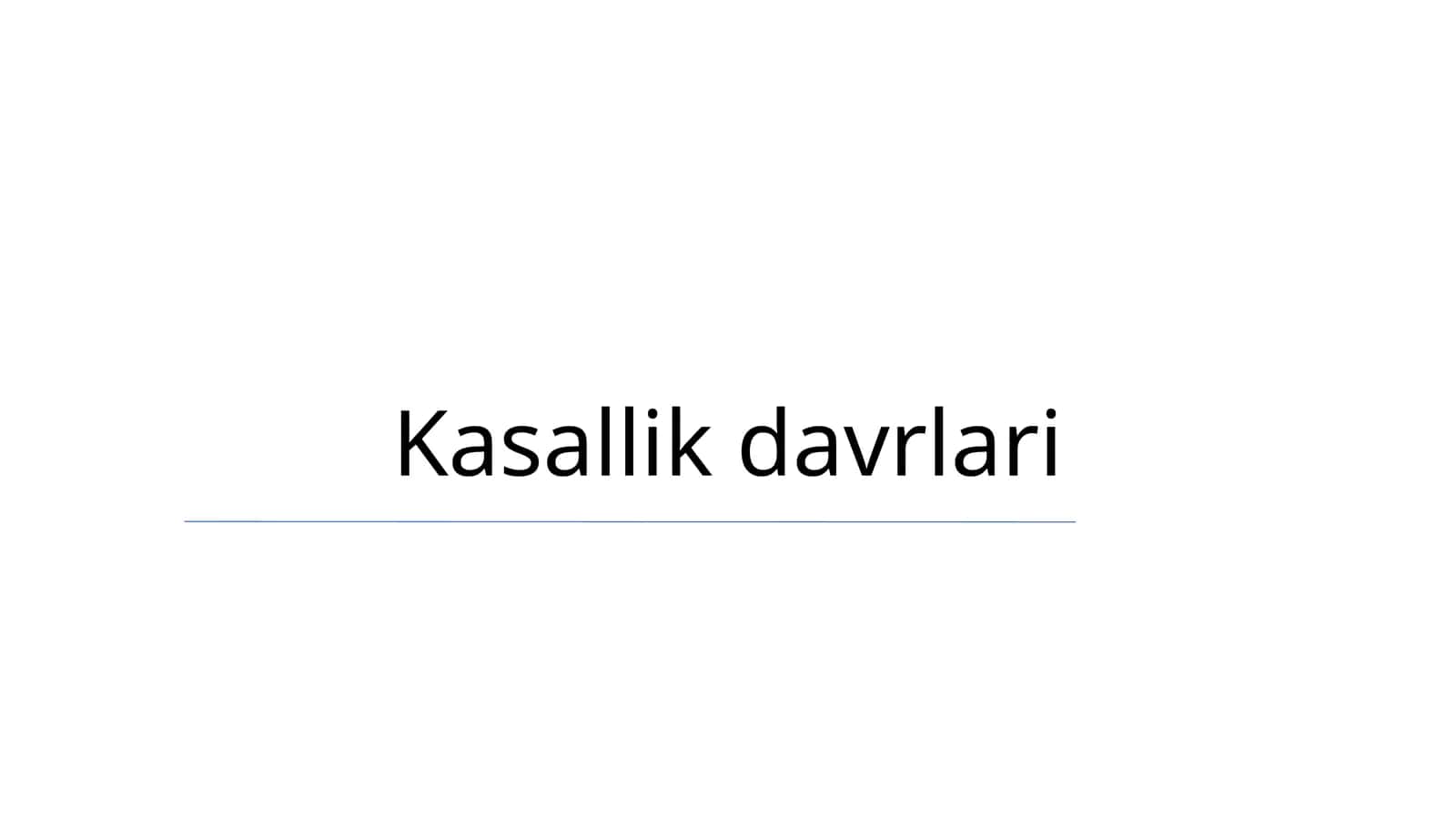 Kasallik davrlari 1