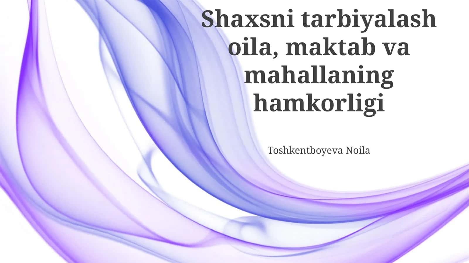 Sog'lom turmush tarzini shakllantirish 1