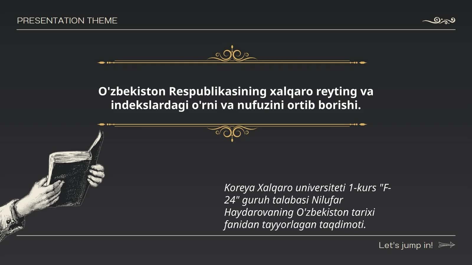 O'zbekiston Respublikasining xalqaro reyting va indekslardagi o'rni va nufuzini ortib borishi 1