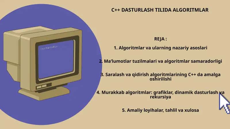 C++ DASTURLASH TILIDA ALGORITMLAR 1