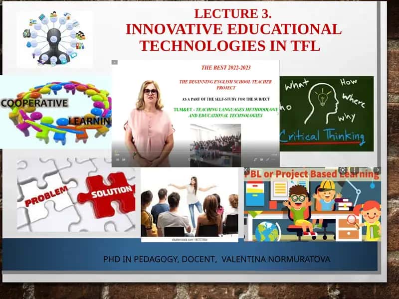 LECTURE 3.INNOVATIVE EDUCATIONAL TECHNOLOGIES IN TFL 1