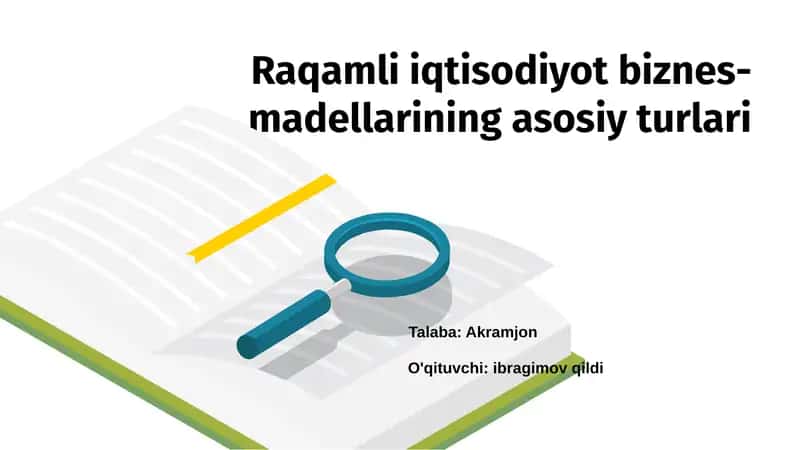raqamli madellar 1