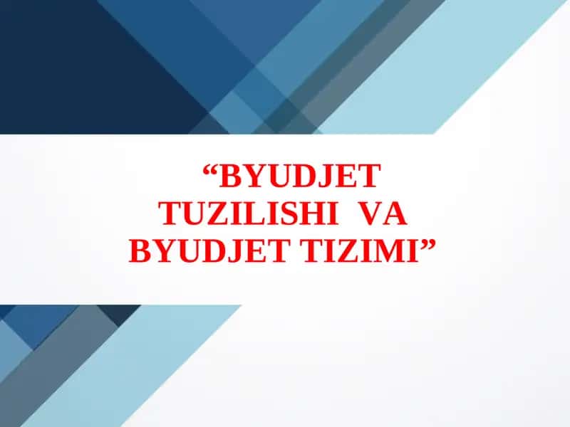 BYUDJETTUZILISHIVABYUDJETTIZIMI 1