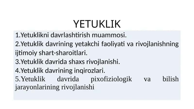 Yetuklik 1