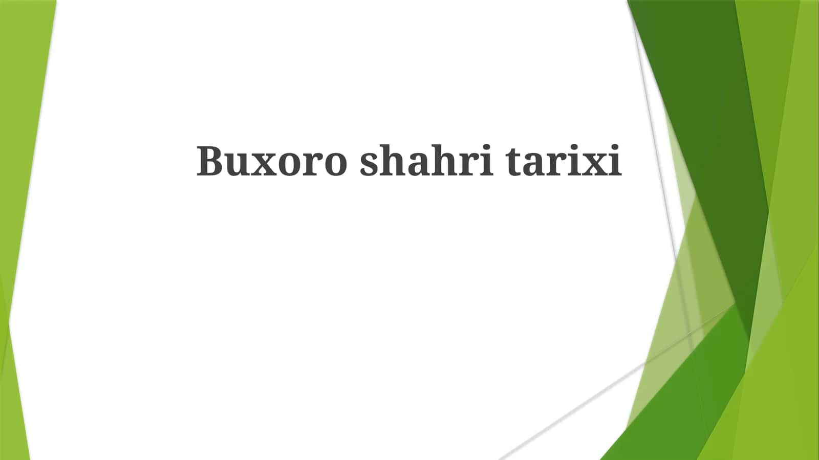 Buxoro Oltin Davri 1
