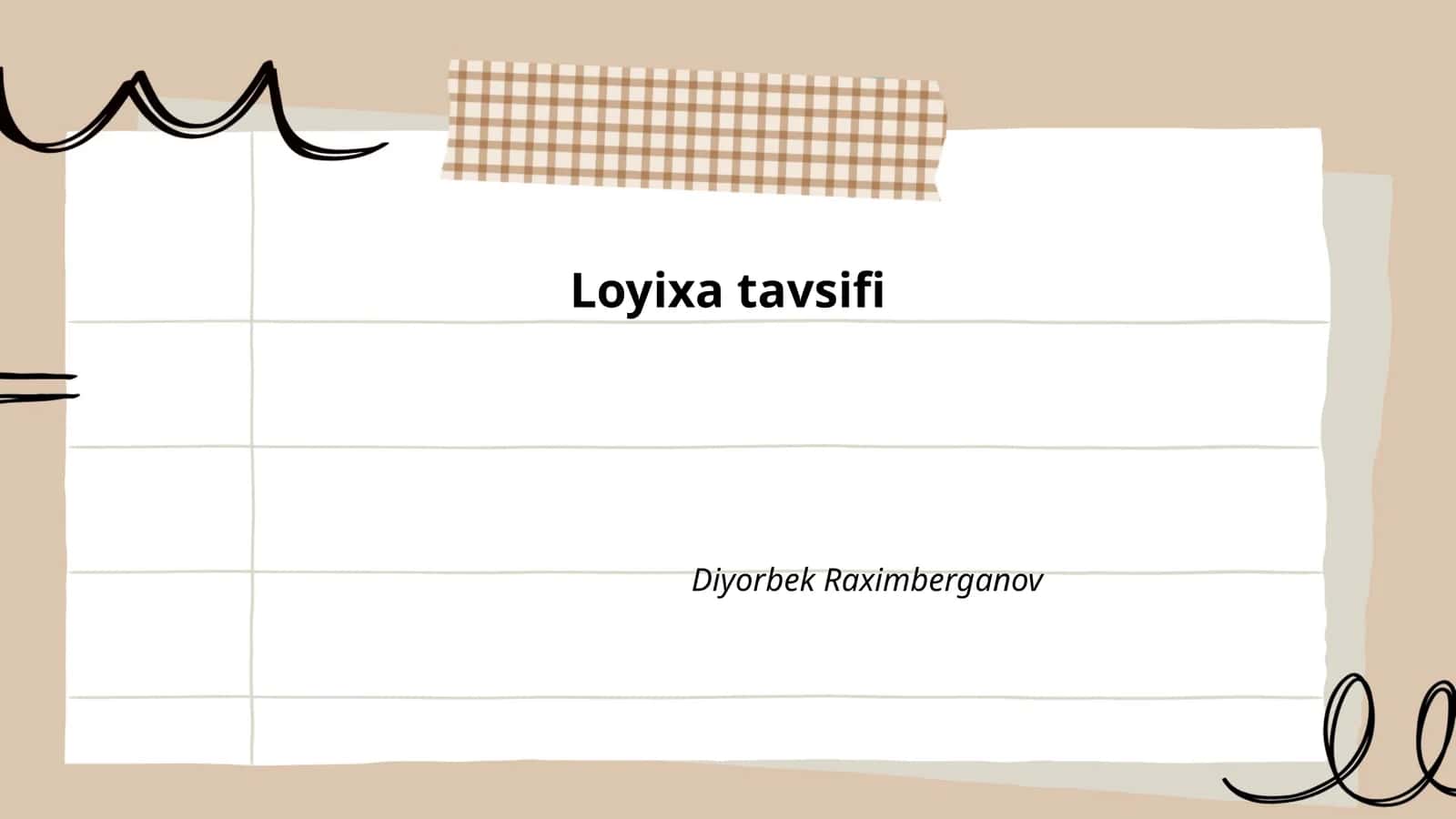 Loyixa tavsifi 1