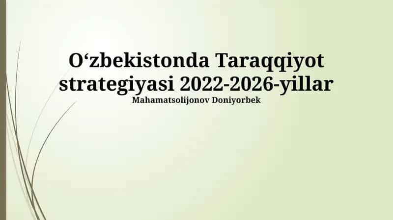 Oʻzbekiston Taraqqiyot strategiyasi: 2022-2026 1