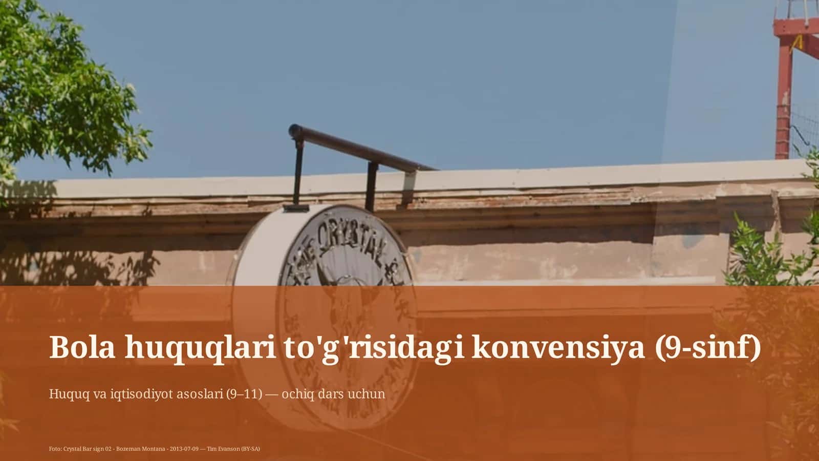 Bola huquqlari to'g'risidagi konvensiya (9-sinf) 1