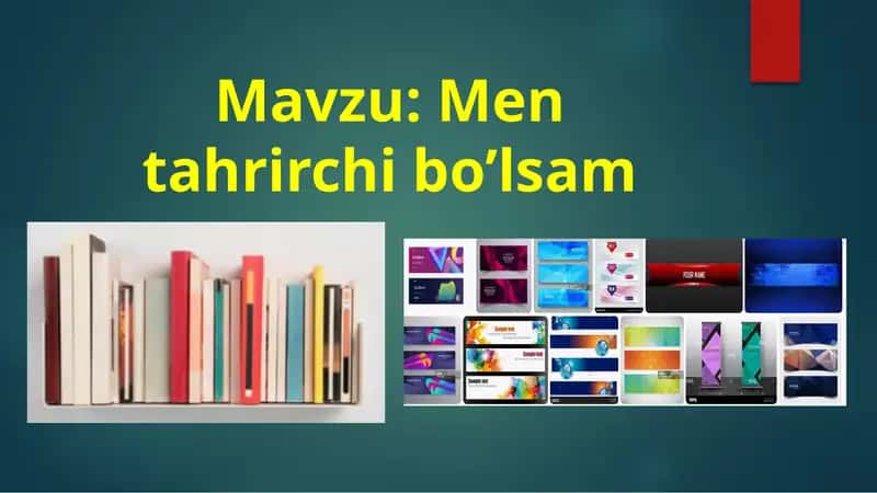 Men tahrirchi bo’lsam 1