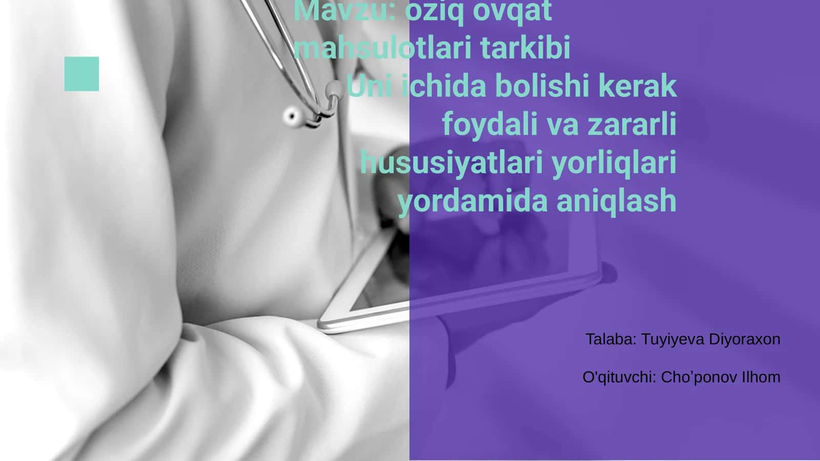 Oziq Ovqat Mahsulotlari Tarkibi 1