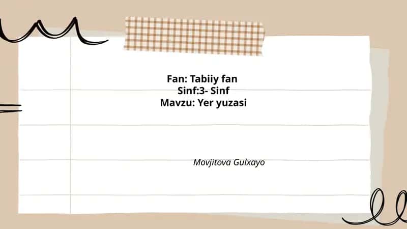 Yer yuzasi 1