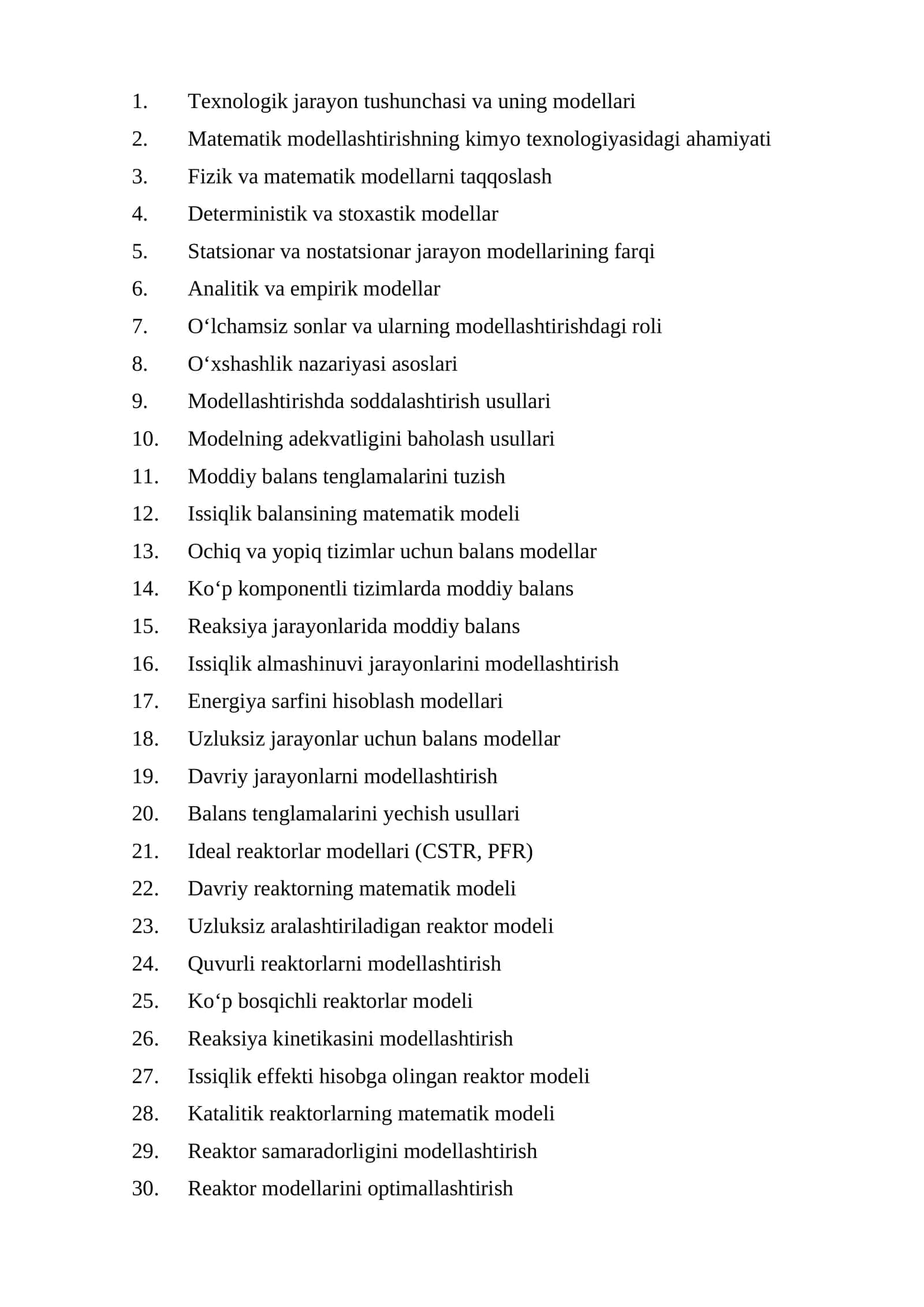 Texnologik jarayon tushunchasi va uning modellari 1