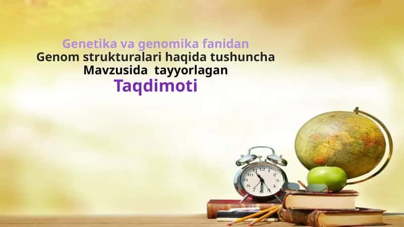 Genom strukturalari haqida tushuncha 1
