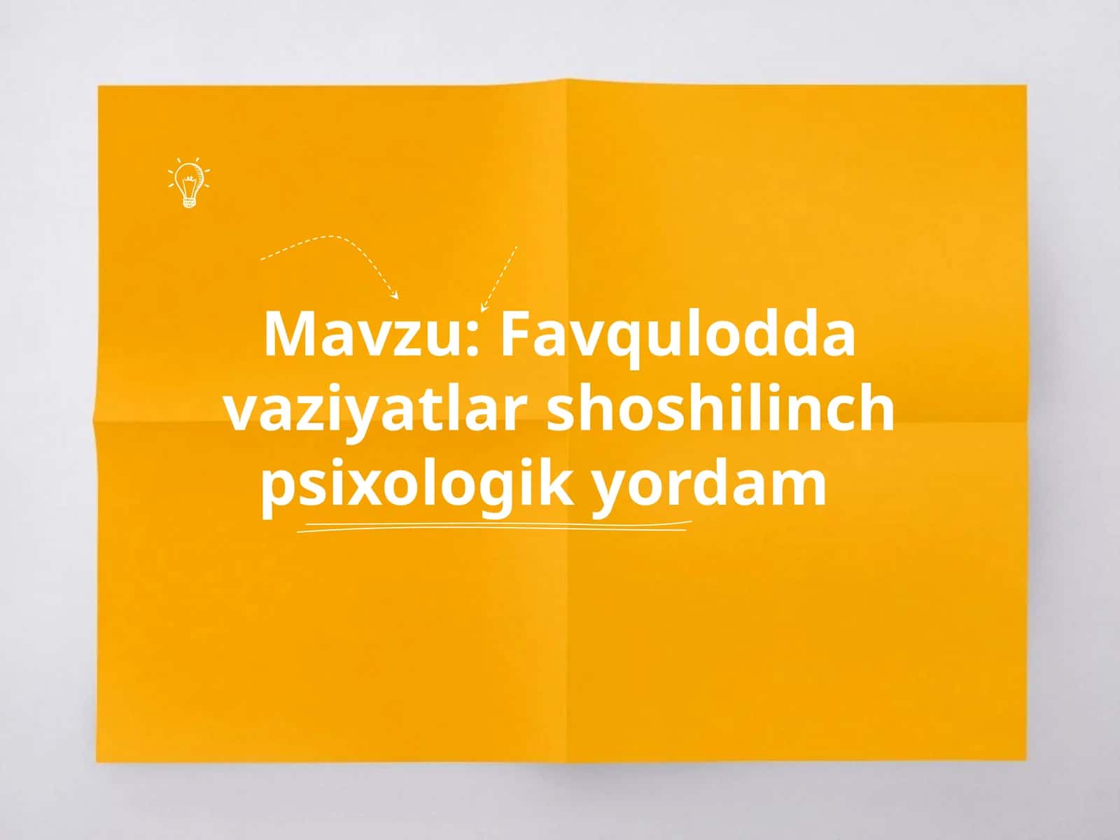 Favqulodda vaziyatlar shoshilinch psixologik yordam 1