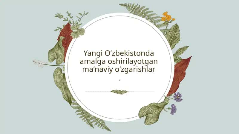 Maʼnaviy taraqqiyot 1