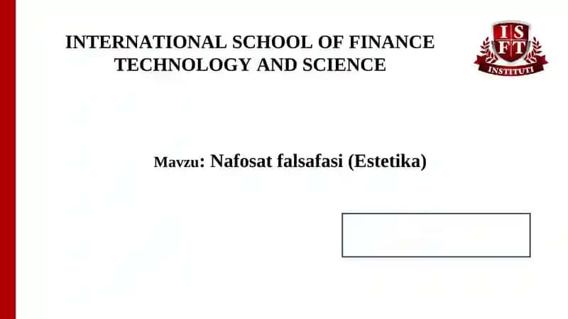 Nafosat falsafasi (Estetika)