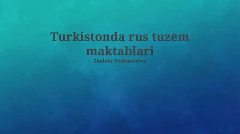 Rus tuzem maktablari 1
