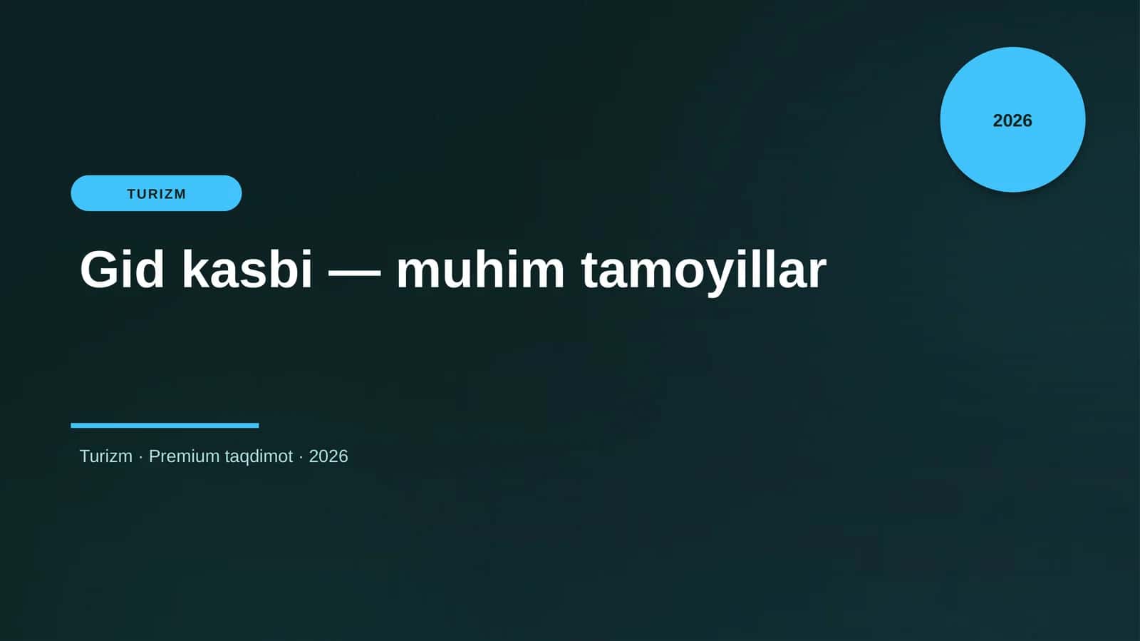 Gid kasbi — muhim tamoyillar 1