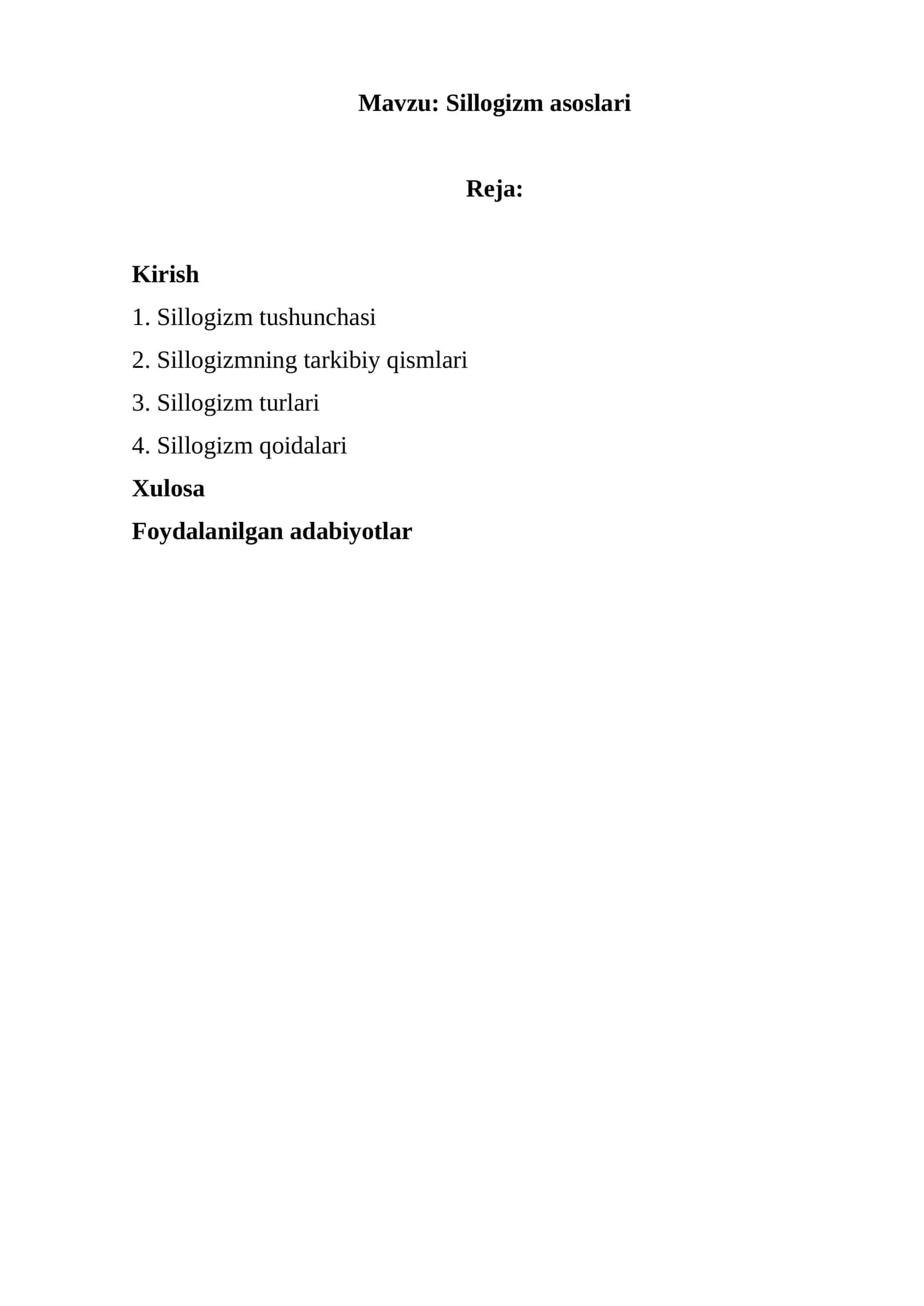 Sillogizm asoslari 1