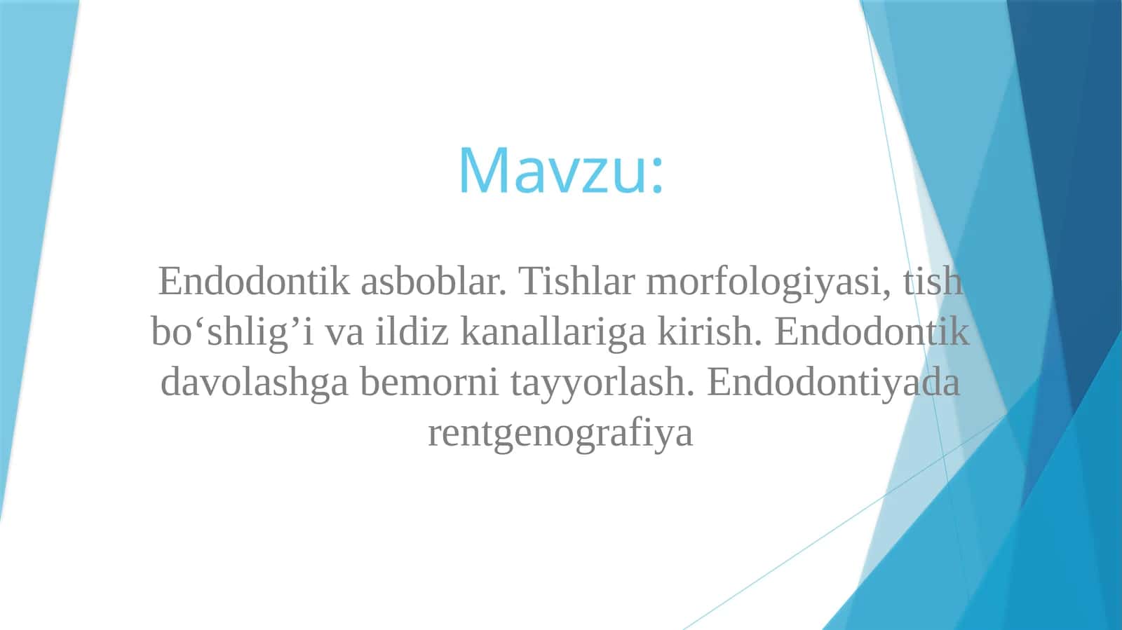 endodontiya taqdimot 1