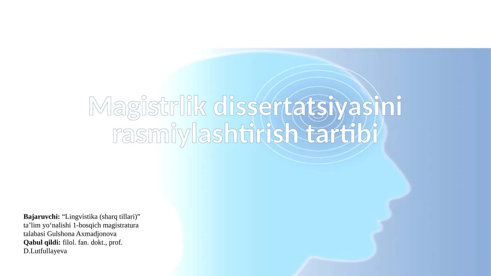 PPT Magistrlik dissertatsiyasini rasmiylashtirish tartibi 1