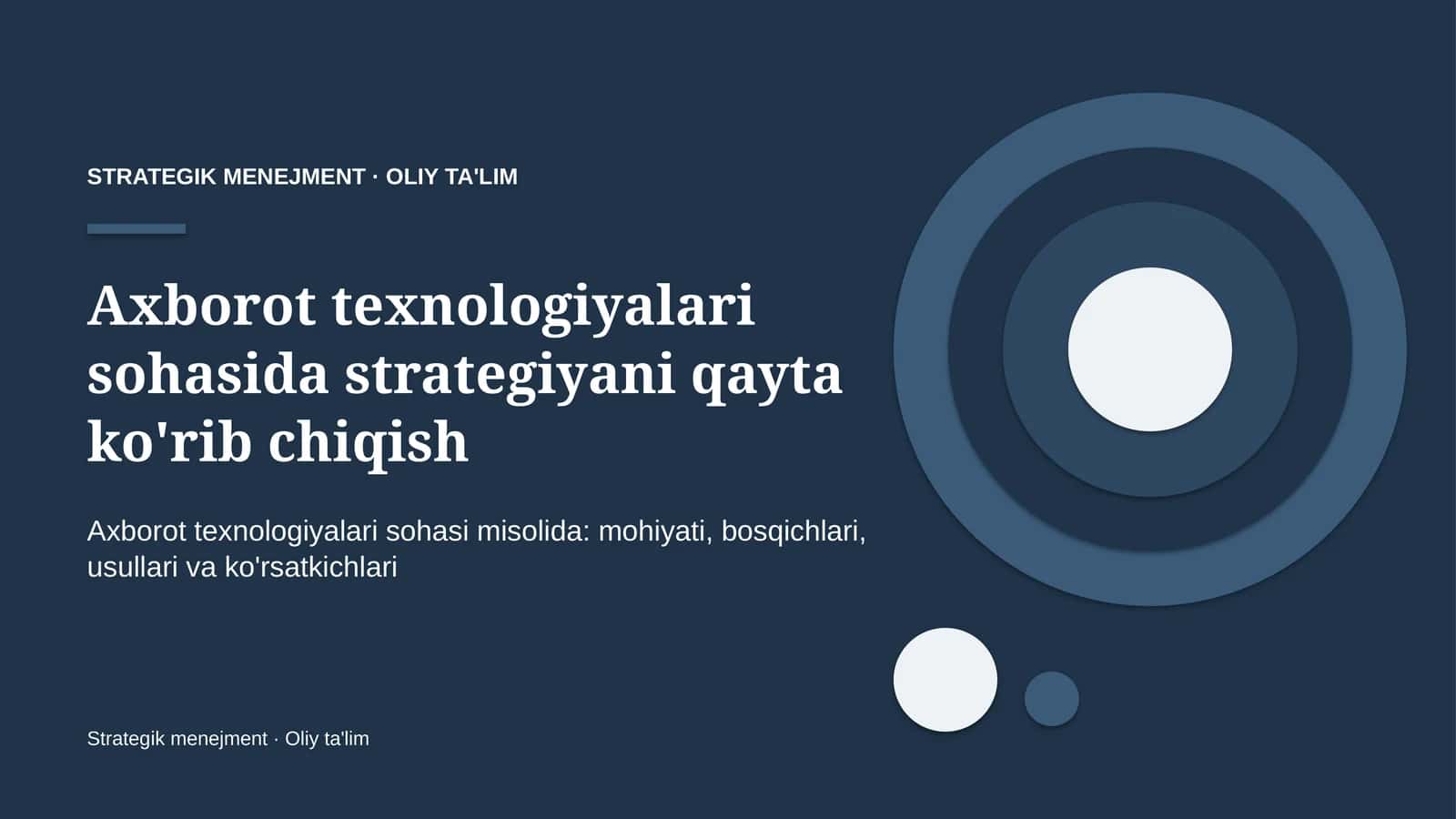 axborot texnologiyalari sohasida strategiyani qayta ko'rib chiqish 1274 1