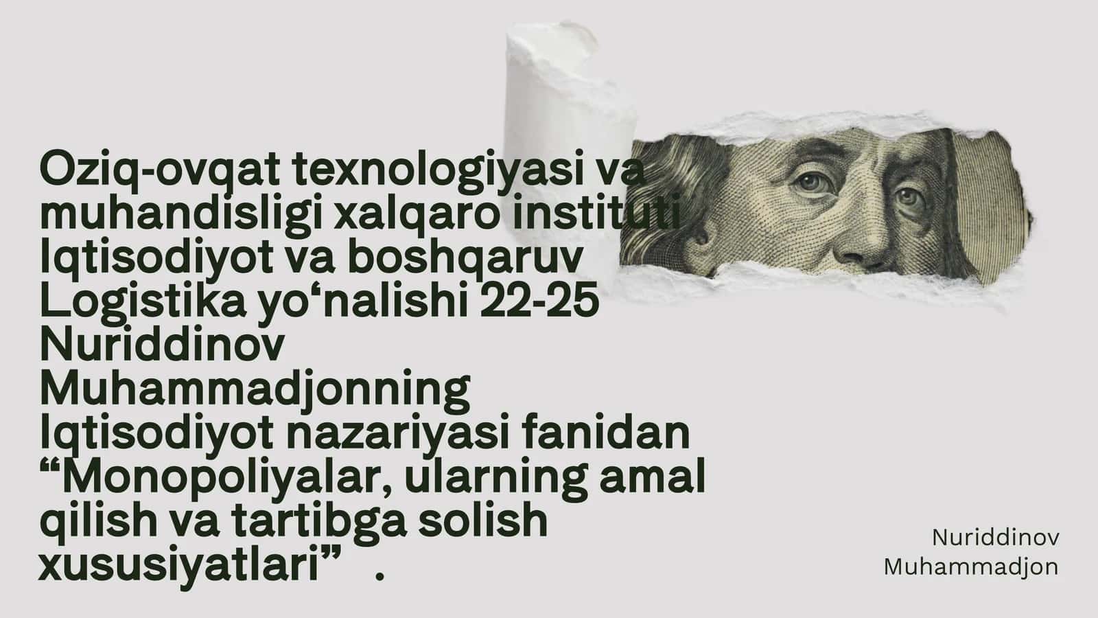 Monopoliyalarning Iqtisodiy Ta'siri 1