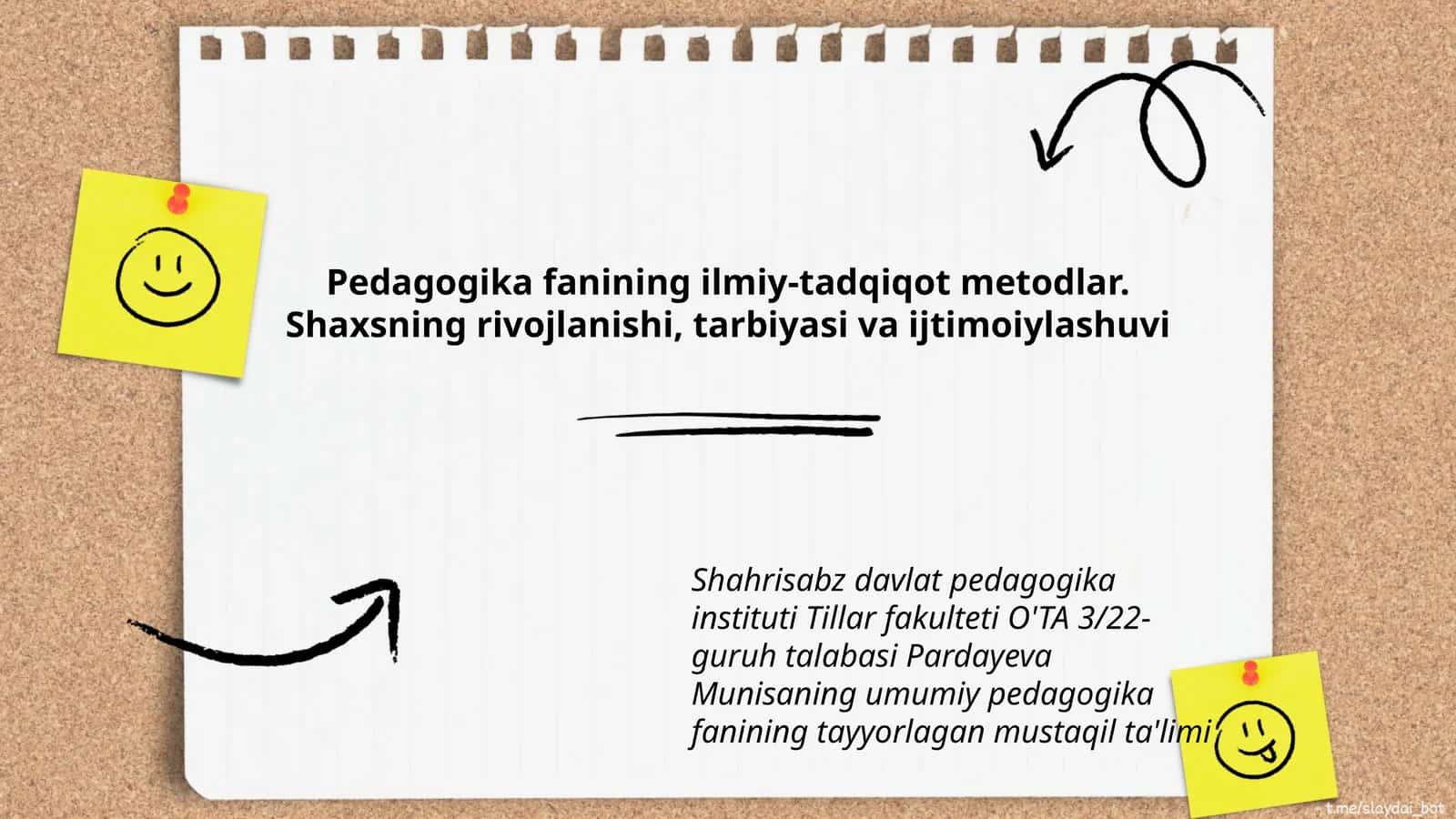Pedagogika fanining ilmiy-tadqiqot metodlar 1