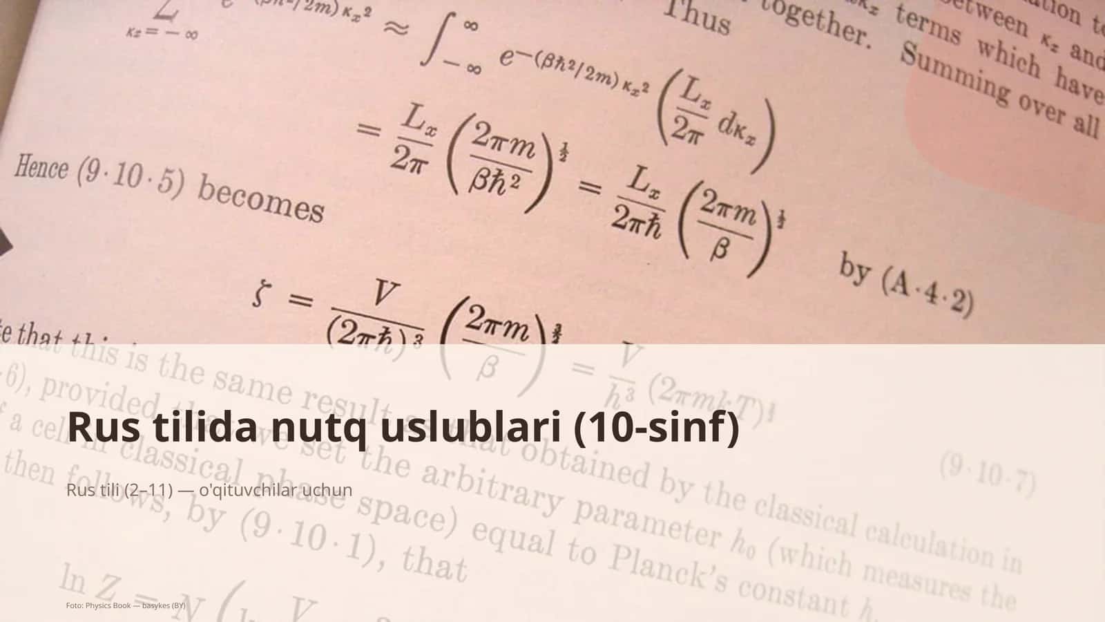 Rus tilida nutq uslublari (10-sinf) 1