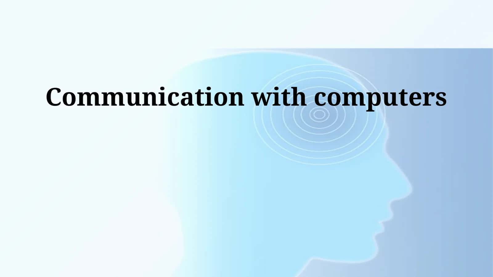 Communication with computers 1