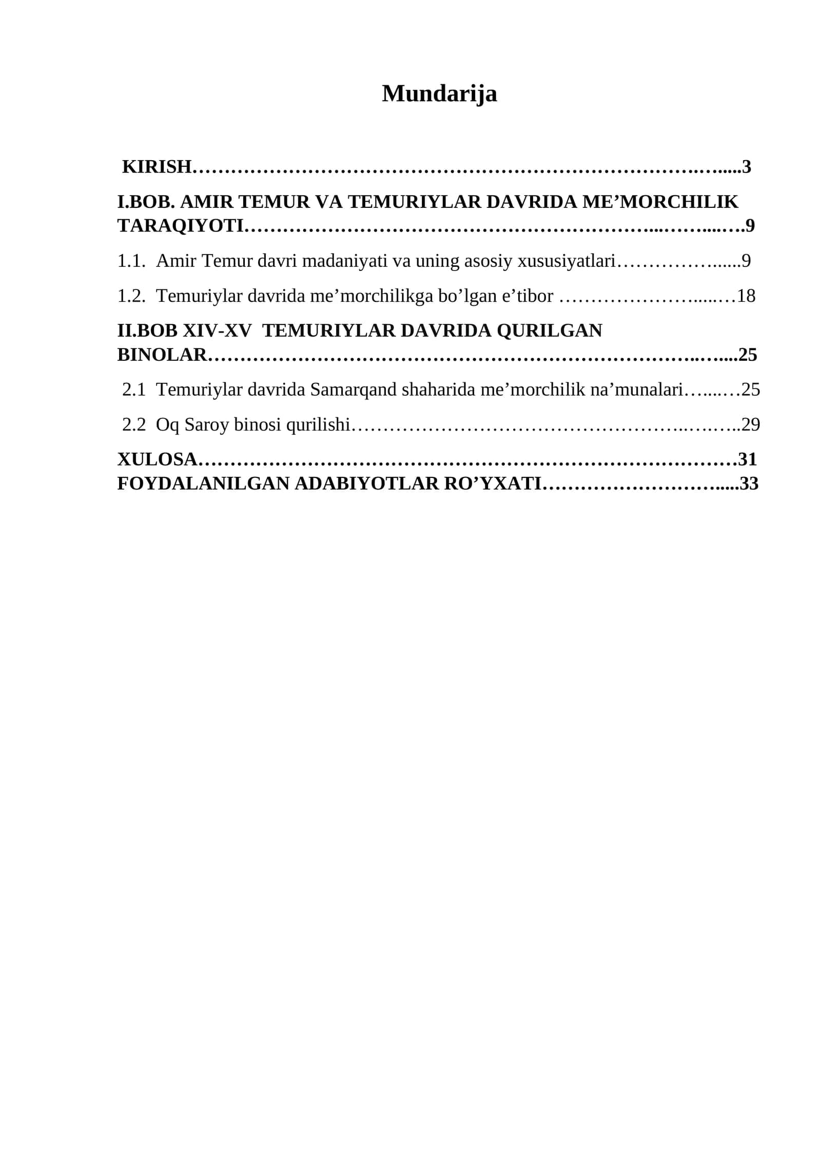BOB XIV-XV TEMURIYLAR DAVRIDA QURILGAN BINOLAR 1