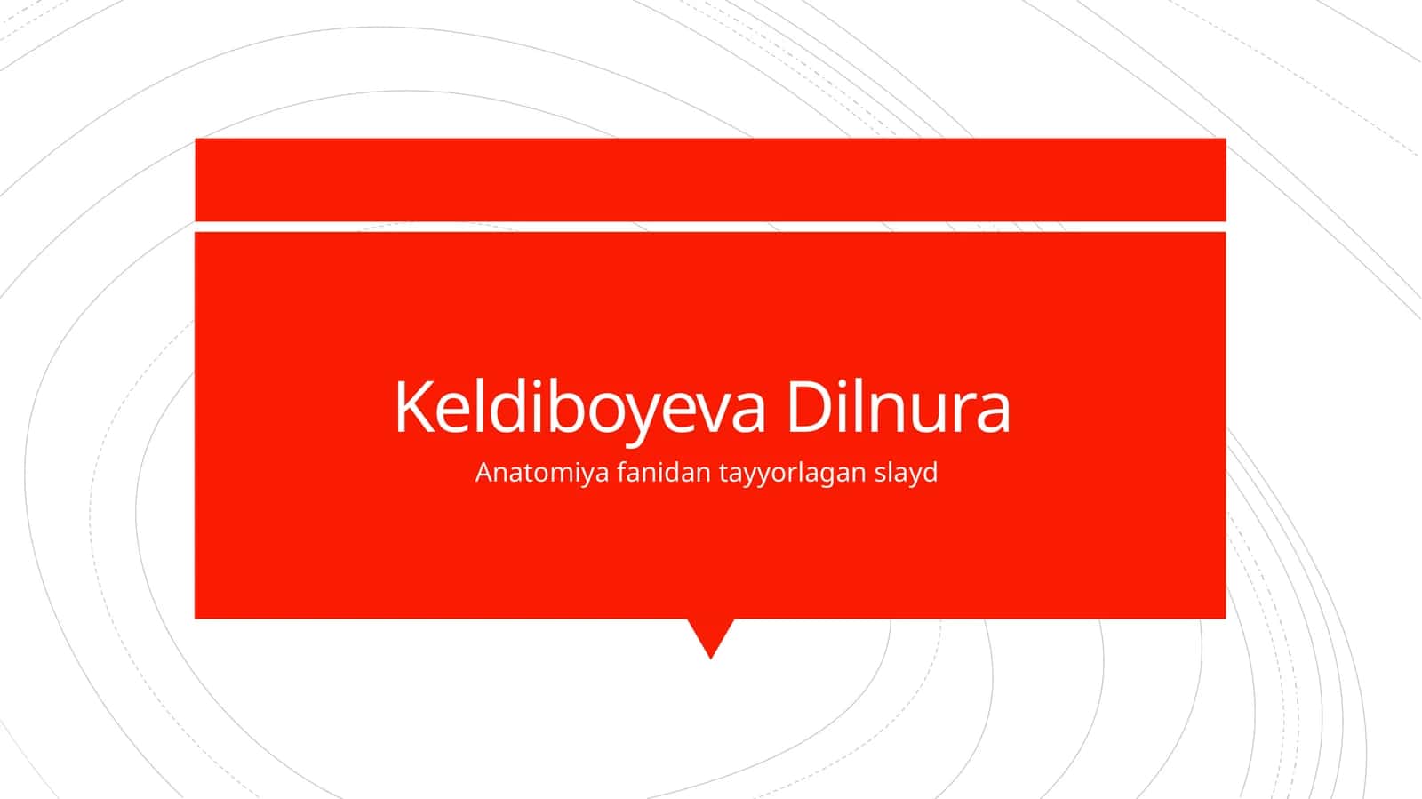 Anatomiya fanidan tayyorlagan slayd 1