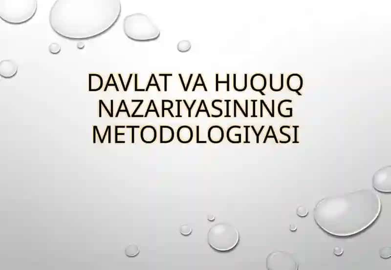 Davlat va huquq nazariyasi 1