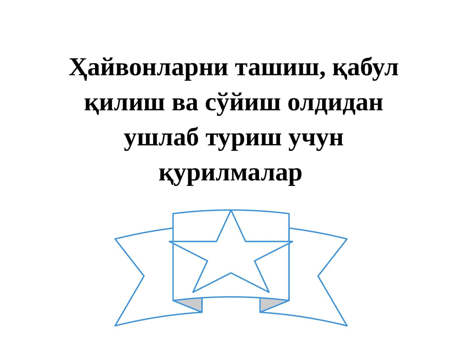 Ҳайвонларни ташиш, қабул қилиш ва сўйиш олдидан ушлаб туриш учун қурилмалар 1