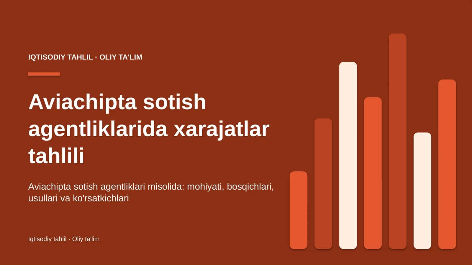 Aviachipta sotish agentliklarida xarajatlar tahlili 1