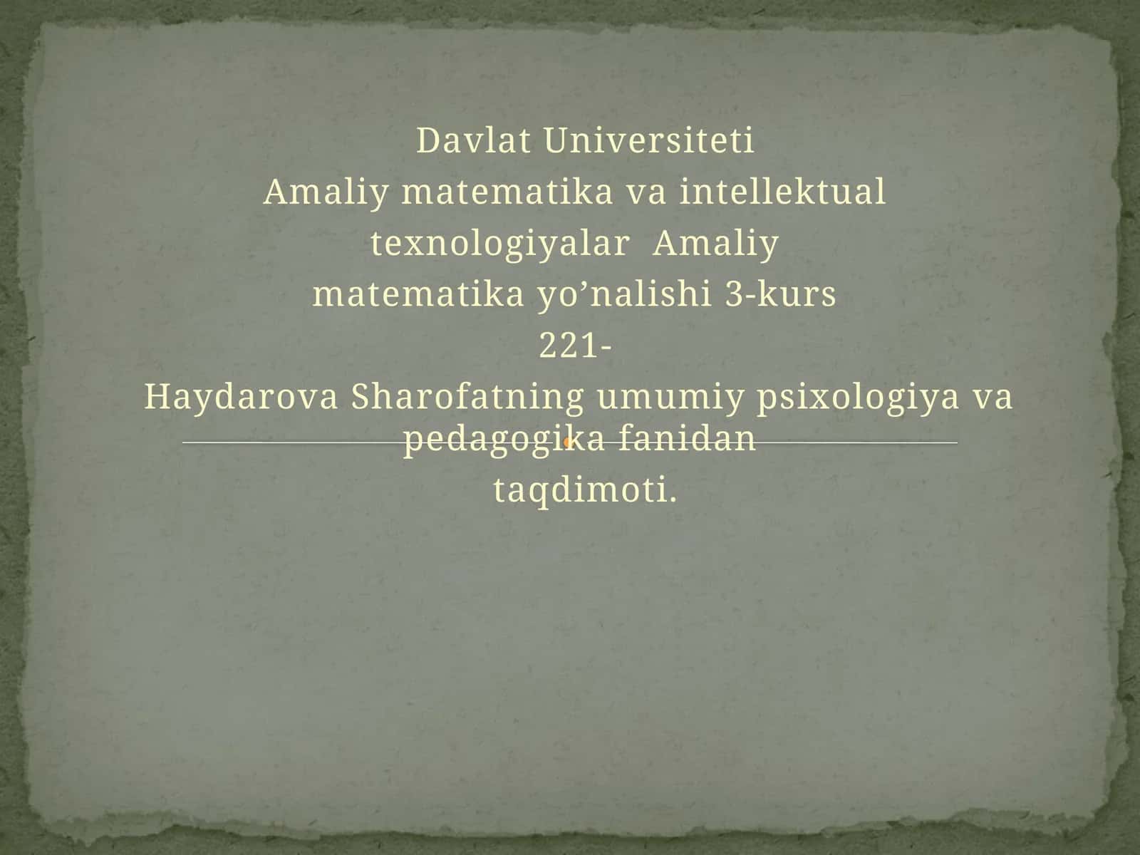 Pedagogik Dasturiy Vositlar 1